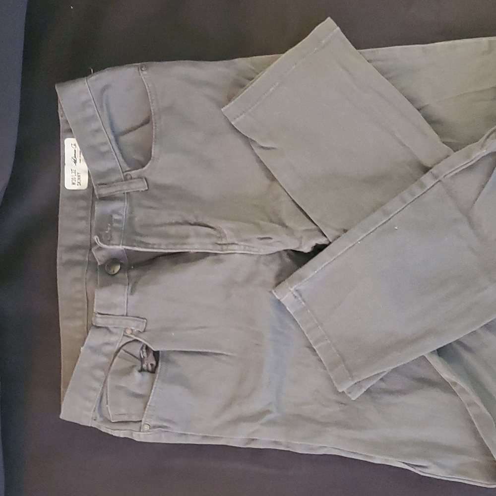 Denim & Co. Grey Men Skinny Jeans